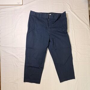Womens Liz‎ Claiborne cropped "Jackie" pants, navy blue, size 14P